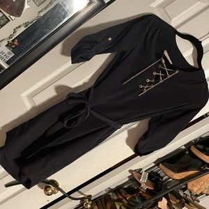 Navy blue chain neck Michael Kors dress